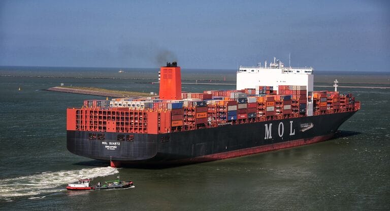 cargo and container vessel